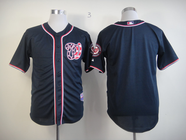 Men Washington Nationals Blank Blue MLB Jerseys